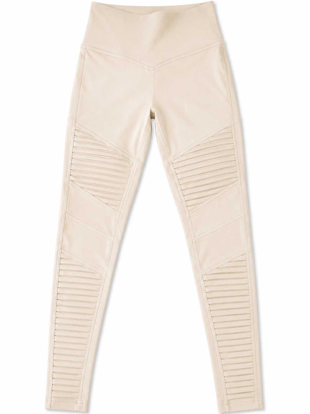 ALO Yoga Ribbed Moto Leggings in Cream